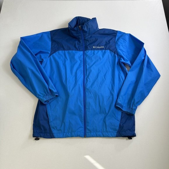 Columbia Other - Columbia Mens Glennaker Lake Rain Jacket Blue Full Zip Hooded Size Medium Active
